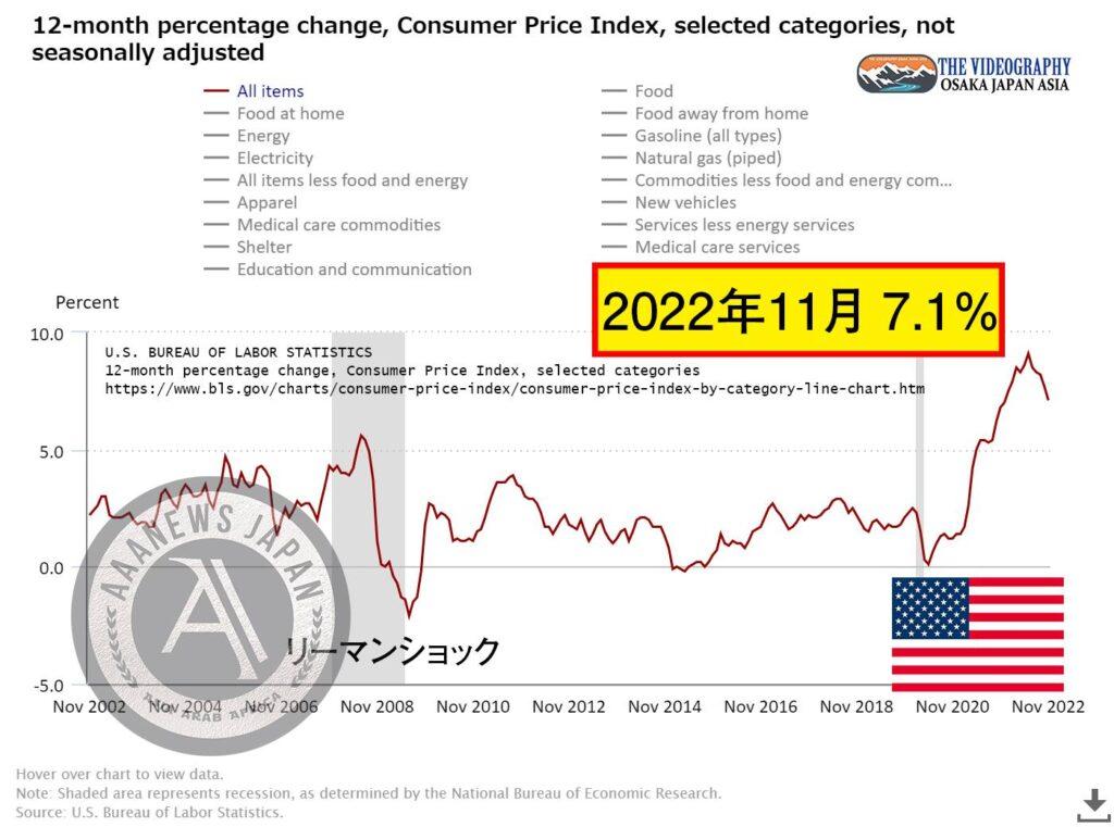 CPI CONSUMER PRICE INDEX - NOVEMBER 2022 USA