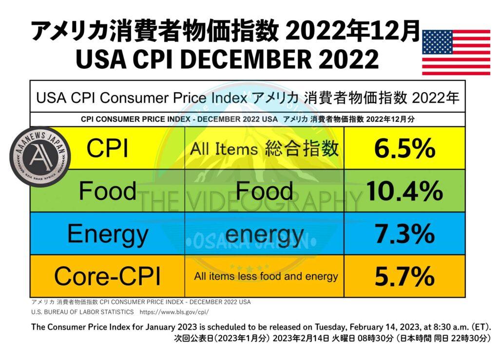 アメリカ 消費者物価指数 CPI CONSUMER PRICE INDEX - DECEMBER 20222 USA